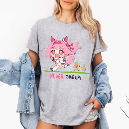 Never give up! Haru Urara Uma Musume Unisex Shirts/Crewneck/Hoodie