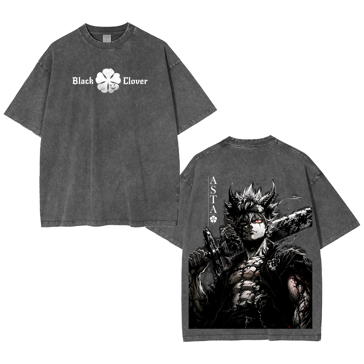 Black Clover Asta Unisex  Washed T-Shirt