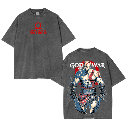 Kratos God of War Washed T-shirt/Crewneck/Hoodie