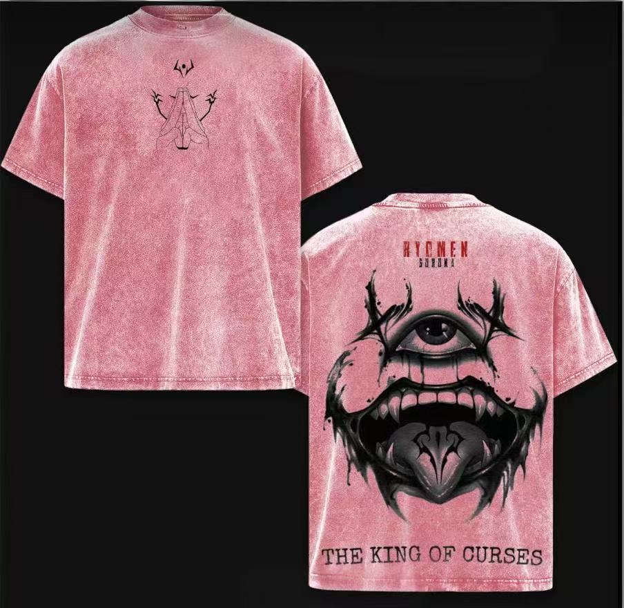 Ryomen Sukuna Jujutsu kaisen Double Vintage Washed T-shirt/Crewneck/Hoodie