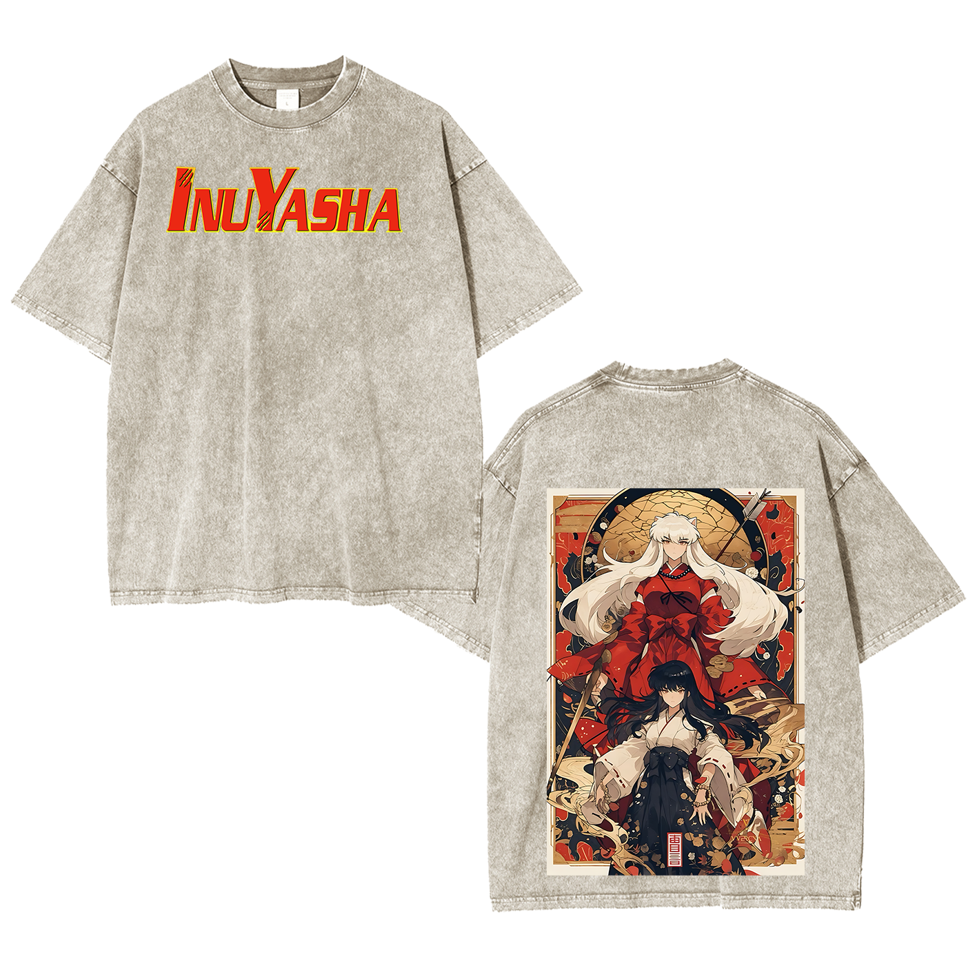 Inuyasha Vintage Unisex  Washed T-Shirt