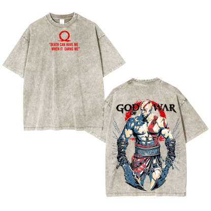 Kratos God of War Washed T-shirt/Crewneck/Hoodie