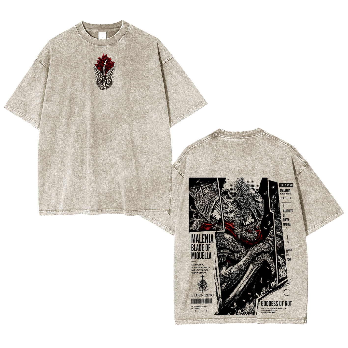 Malenia Elden Ring Washed T-shirt/Crewneck/Hoodie