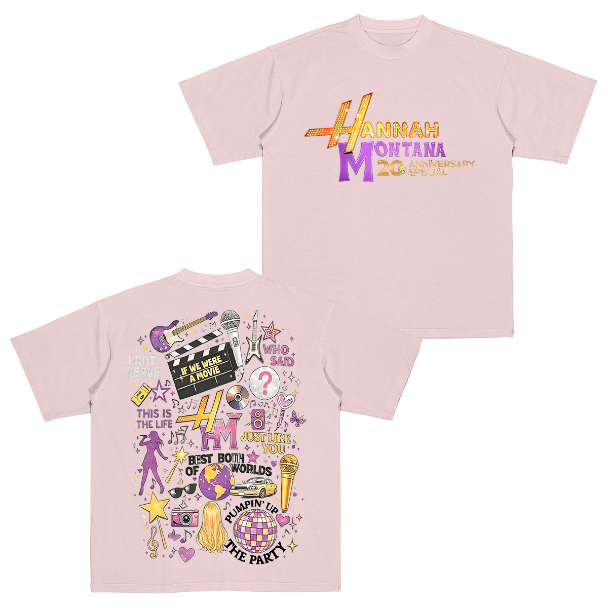 Hannah Montana 20 Years Unisex Washed T-Shirt
