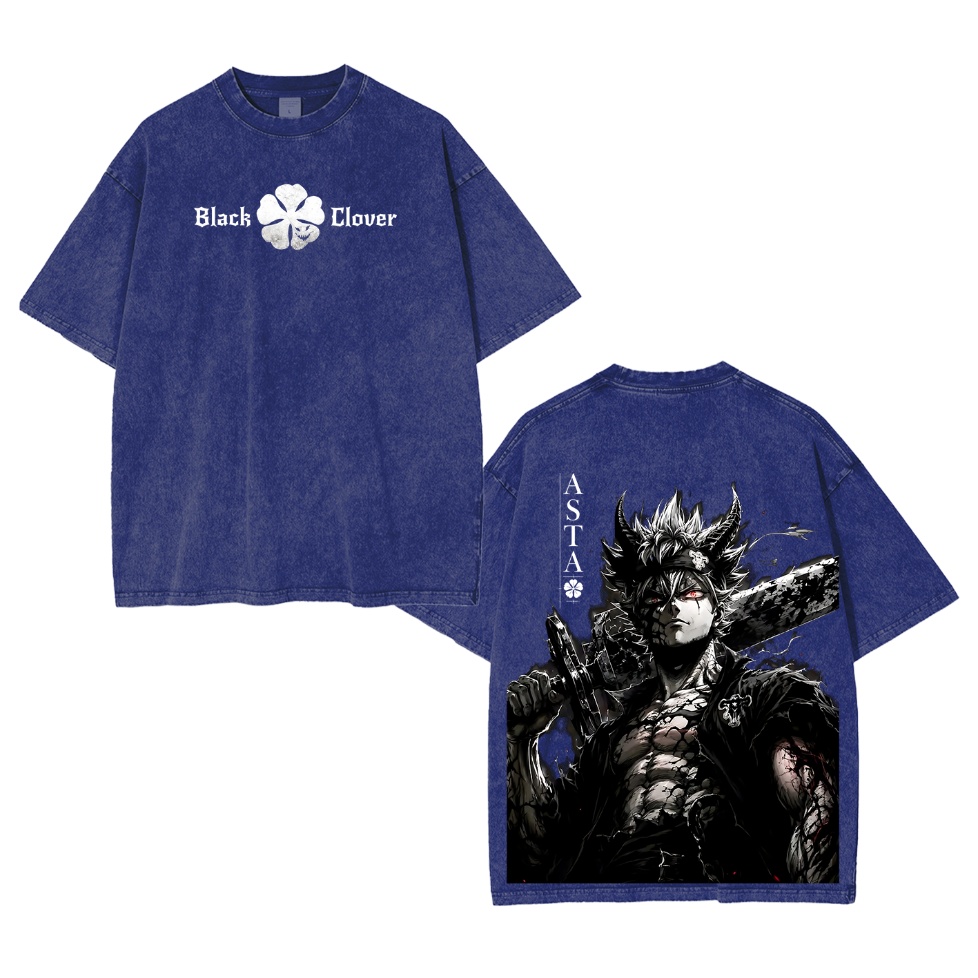 Black Clover Asta Unisex  Washed T-Shirt