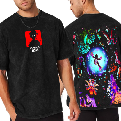 Shigeo Kageyama,Mob Psycho 100 Anime Unisex Washed T-Shirt