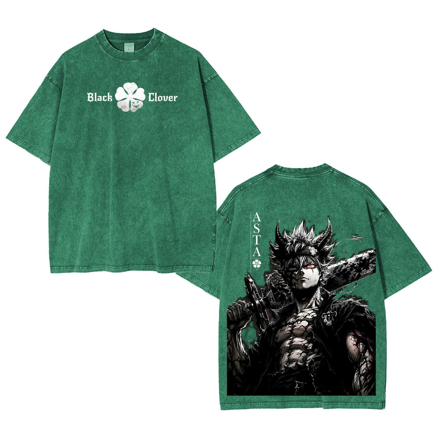 Black Clover Asta Unisex  Washed T-Shirt