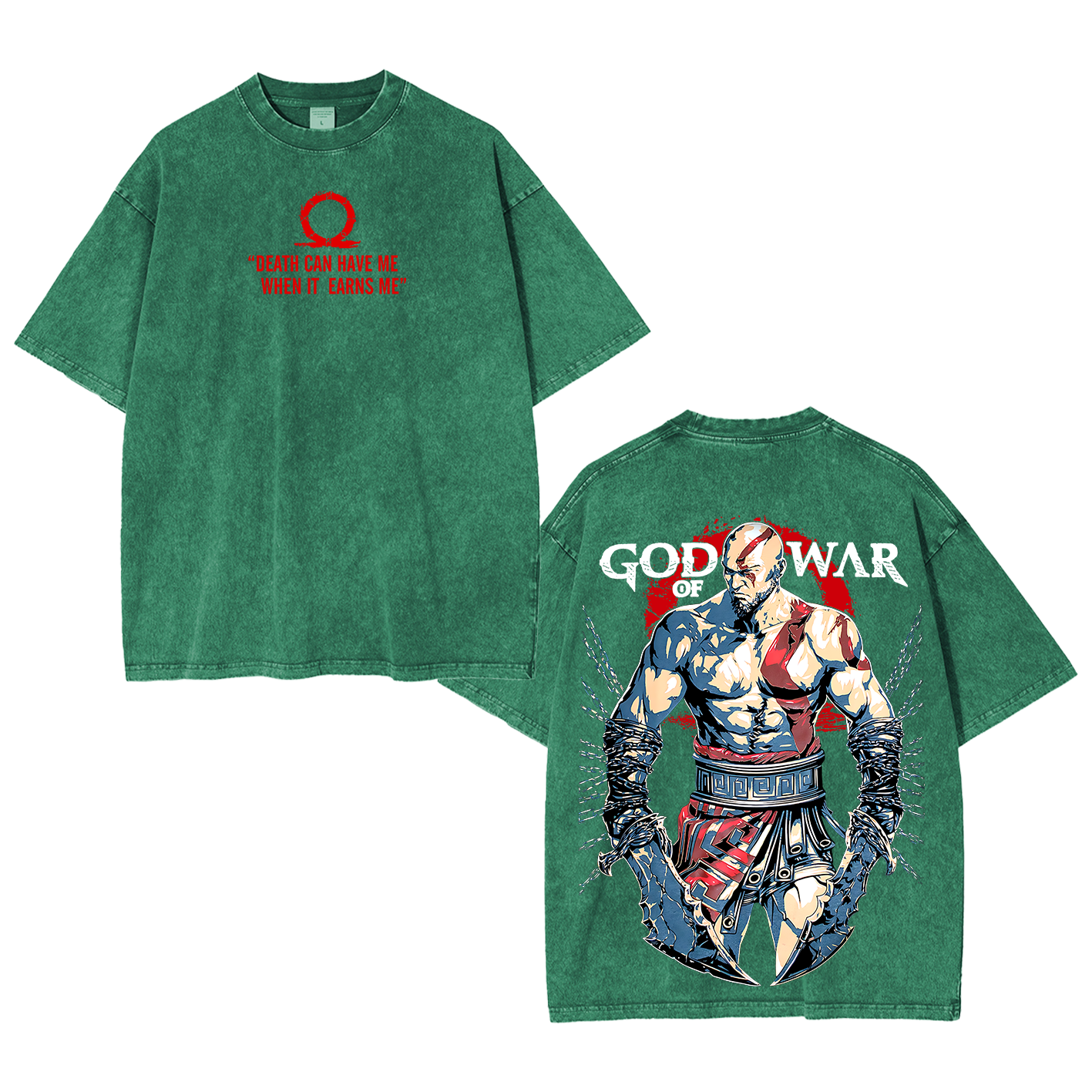 Kratos God of War Washed T-shirt/Crewneck/Hoodie
