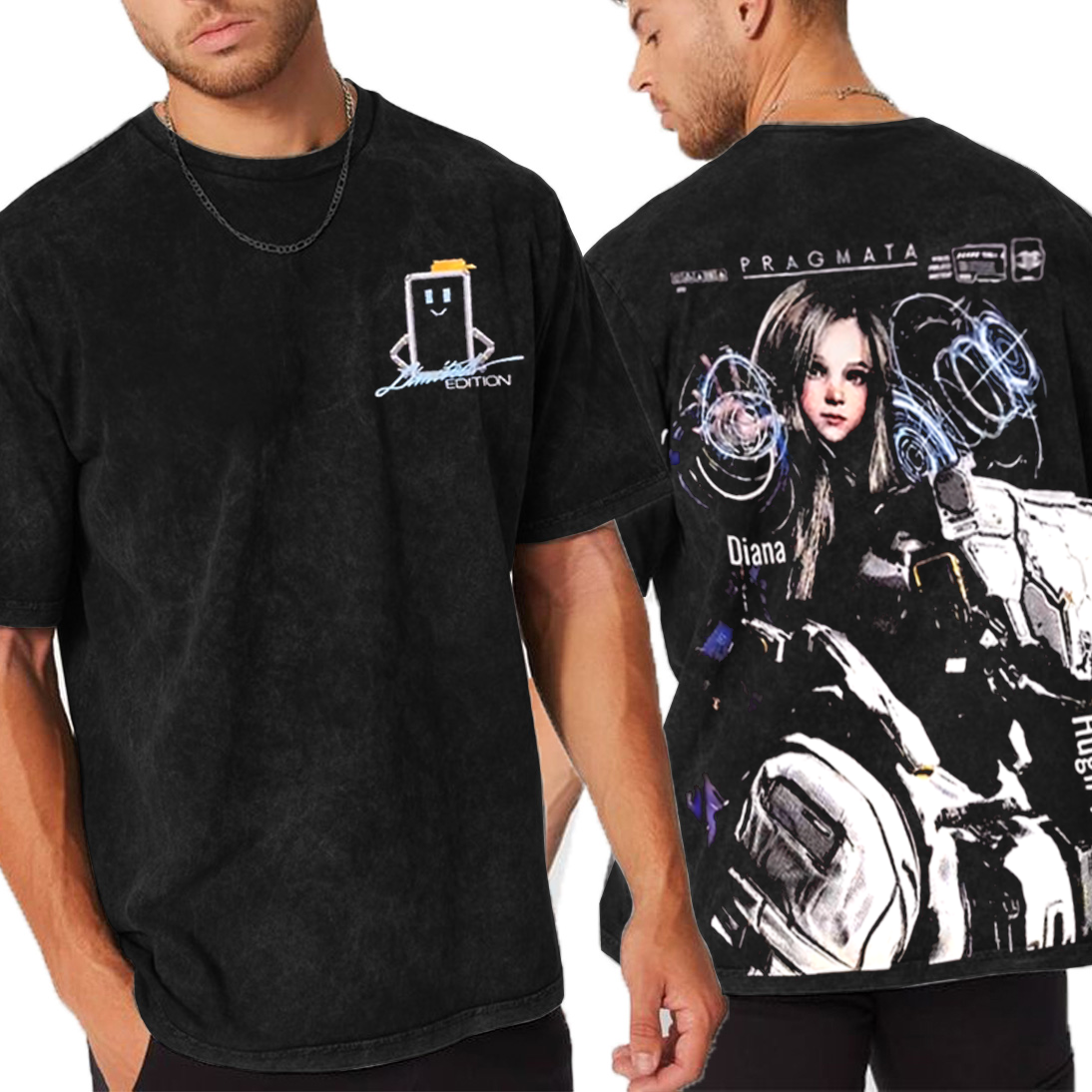 Pragmata Game Unisex Washed T-Shirt