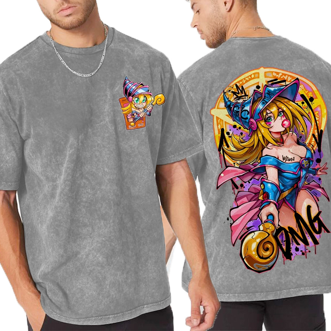 Dark Magician,Yu-Gi-Oh! Unisex Washed T-Shirt