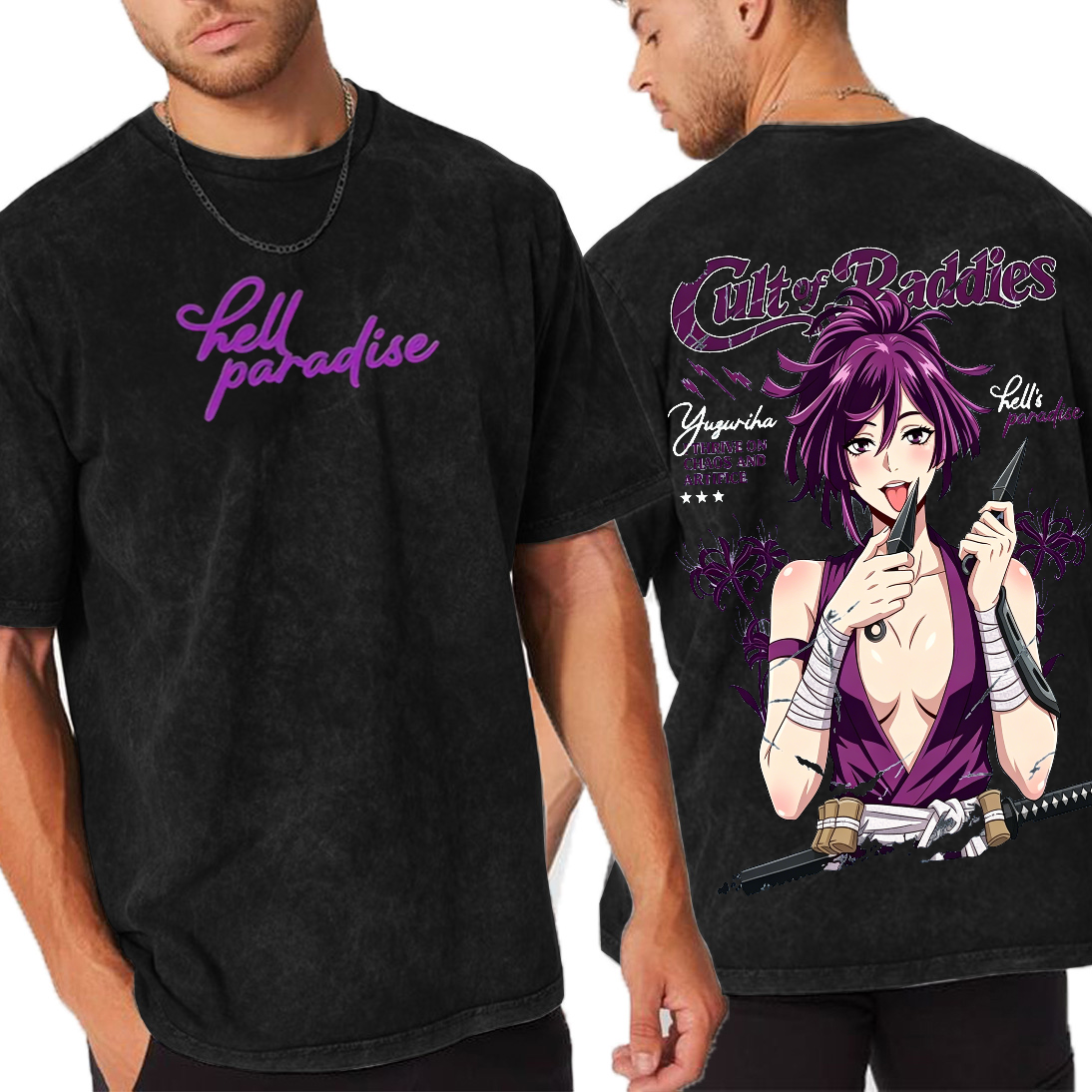 Yuzuriha  Jigokuraku Anime Unisex Washed T-Shirt