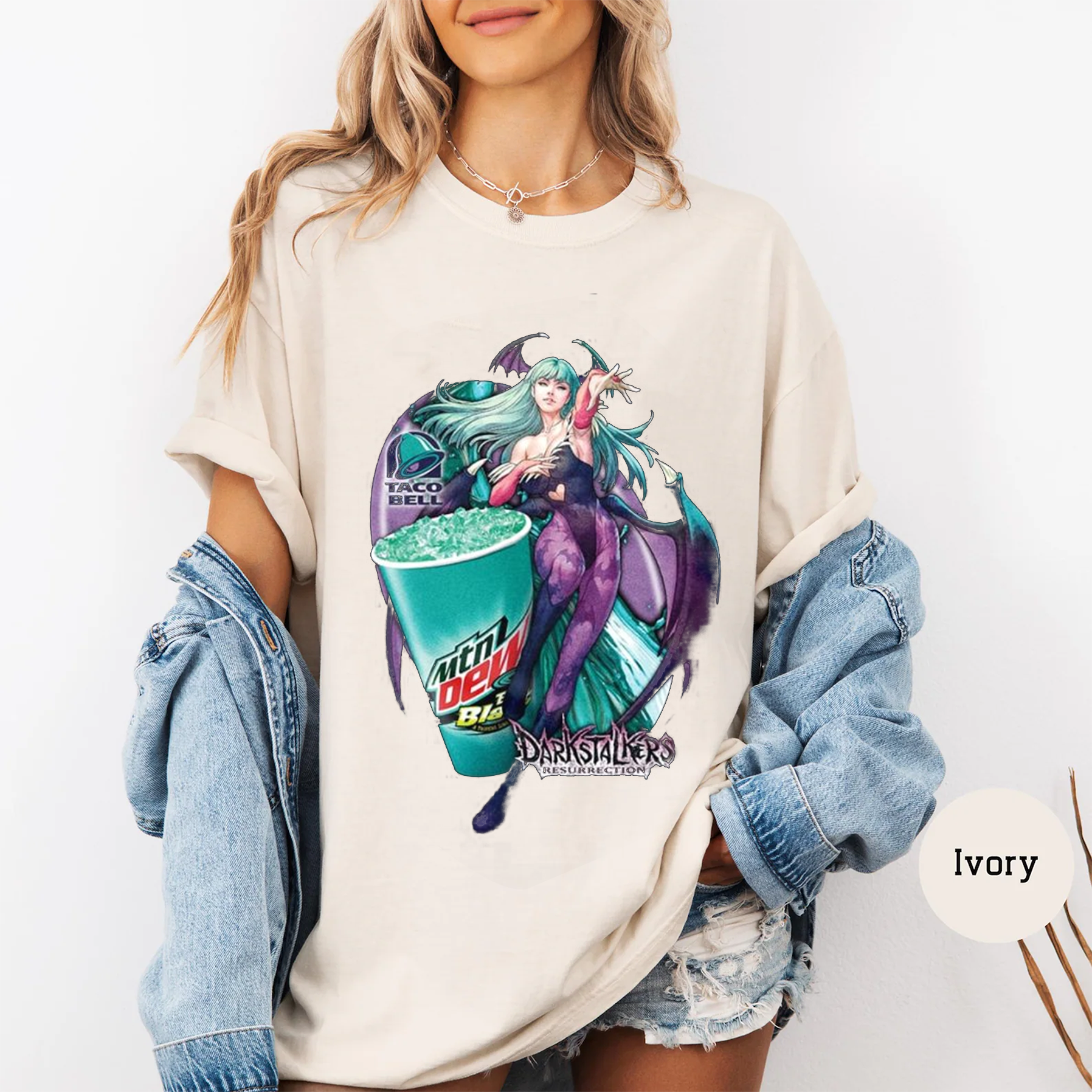 Taco Bell Baja Blast Darkstalkers Resurrection Oversized T-shirt/Crewneck/Hoodie