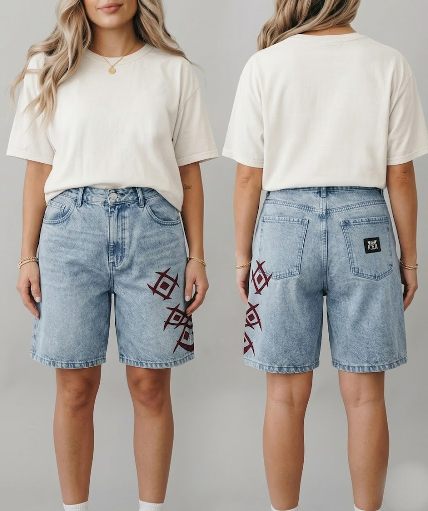 One Piece Denim Short