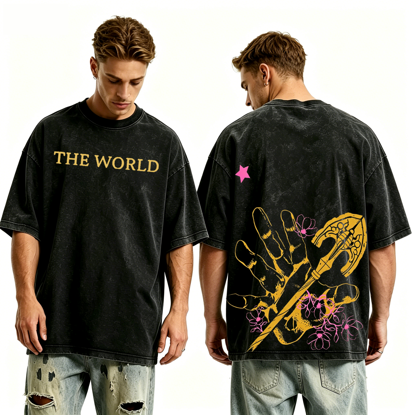JoJos Bizarre Adventure: Golden Wind Anime Unisex Washed T-Shirt