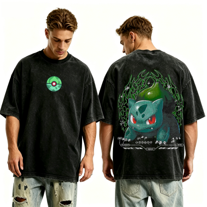 Bulbasaur Pokemon Washed T-shirt/Crewneck/Hoodie