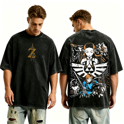 The Legend of Zelda Game Unisex Washed T-Shirt