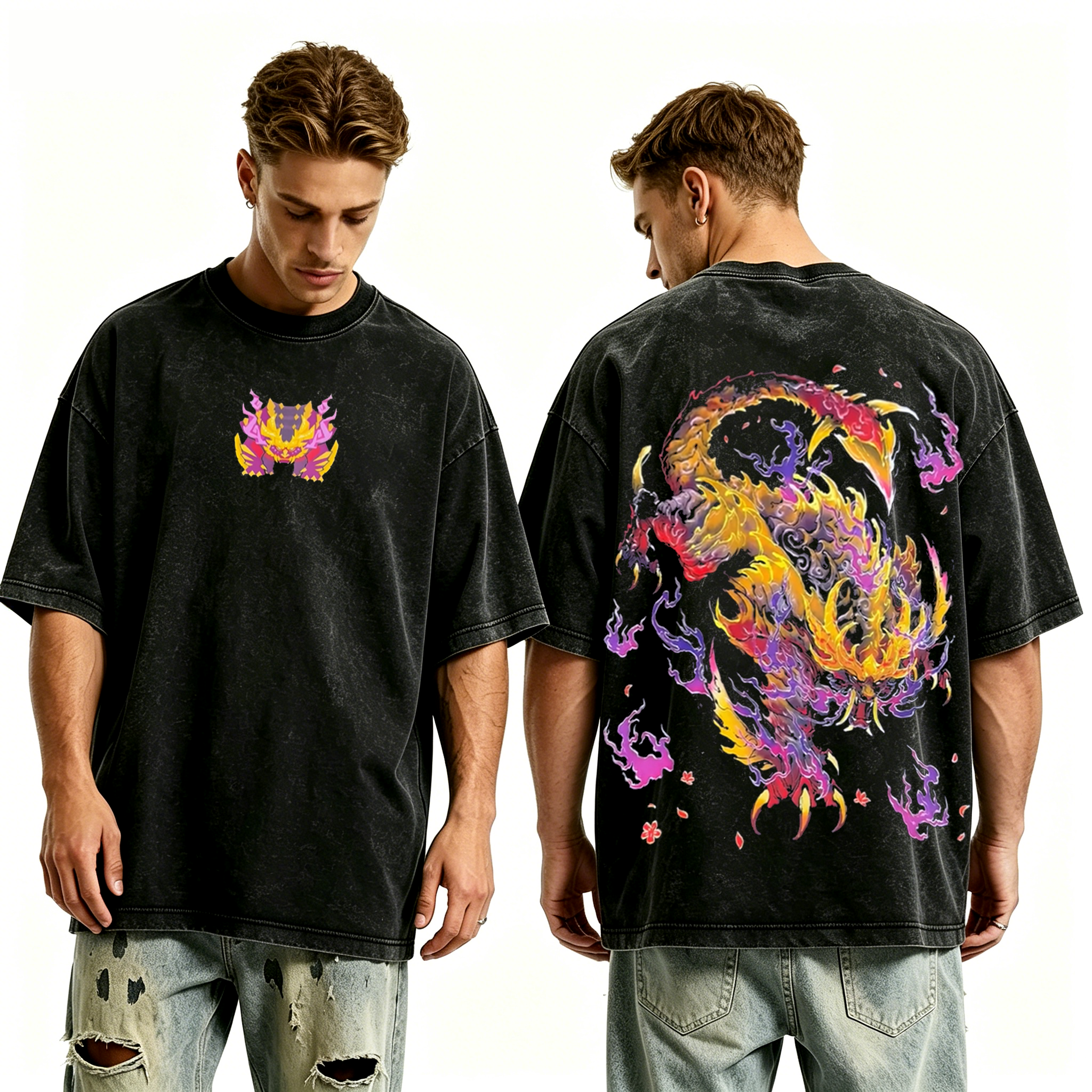 Magnamalo,Monster Hunter Unisex Washed T-Shirt
