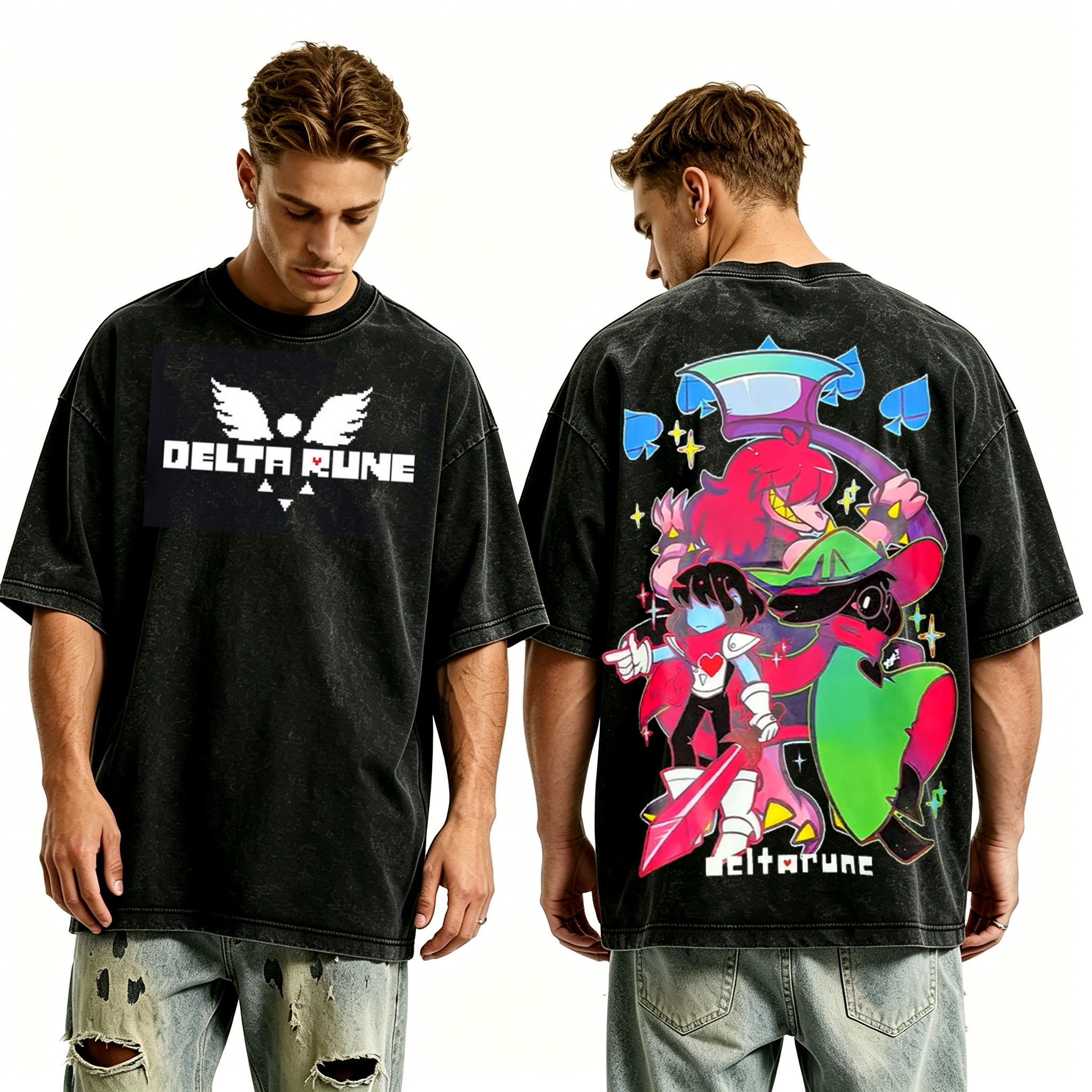 Deltarune Game Graphic Unisex Washed T-Shirt
