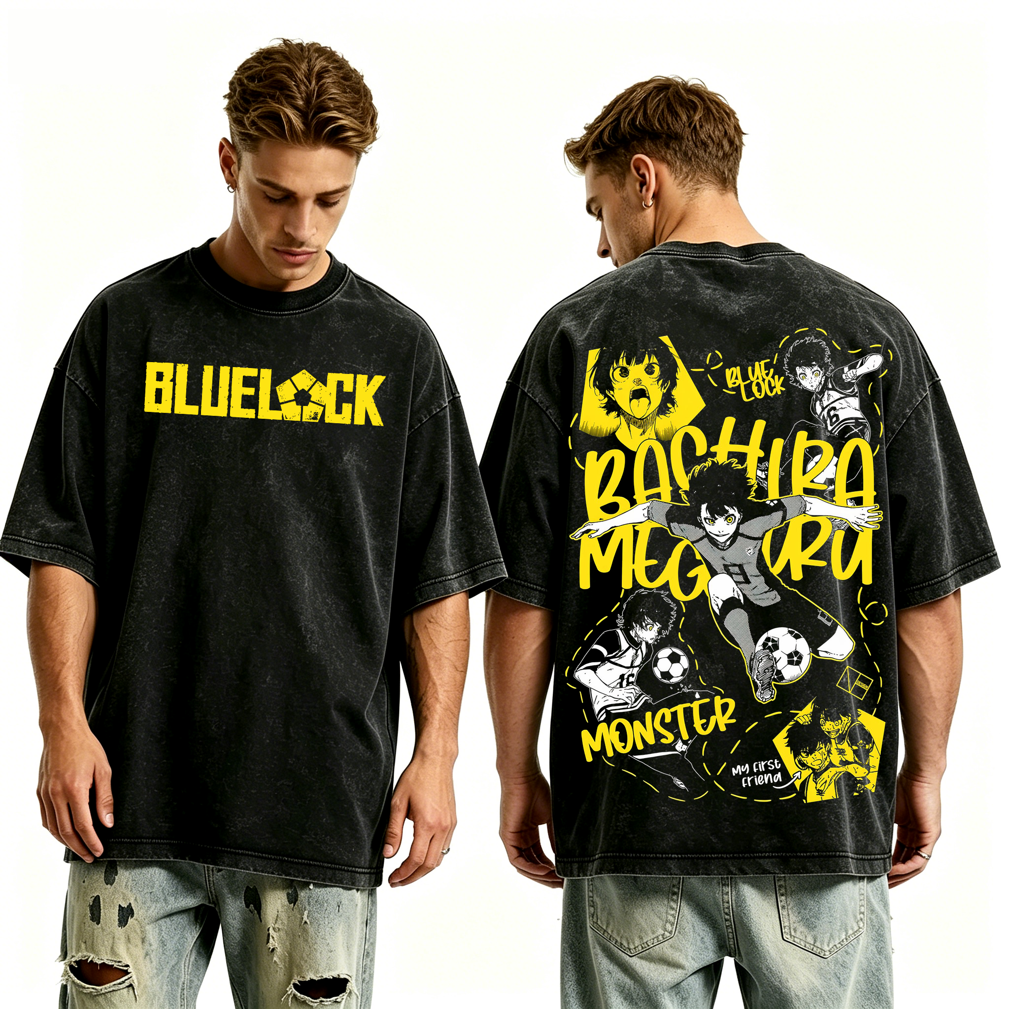Meguru Bachira,Blue Lock Anime Unisex Washed T-Shirt