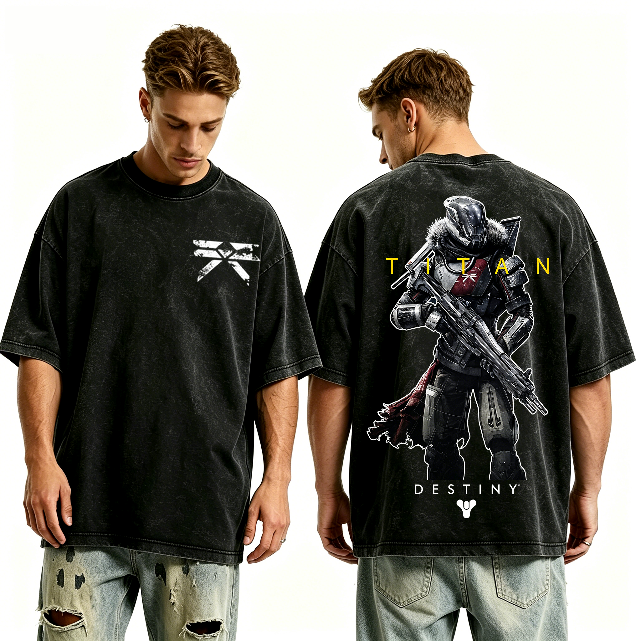Destiny 2 Titan Game Unisex Washed T-Shirt
