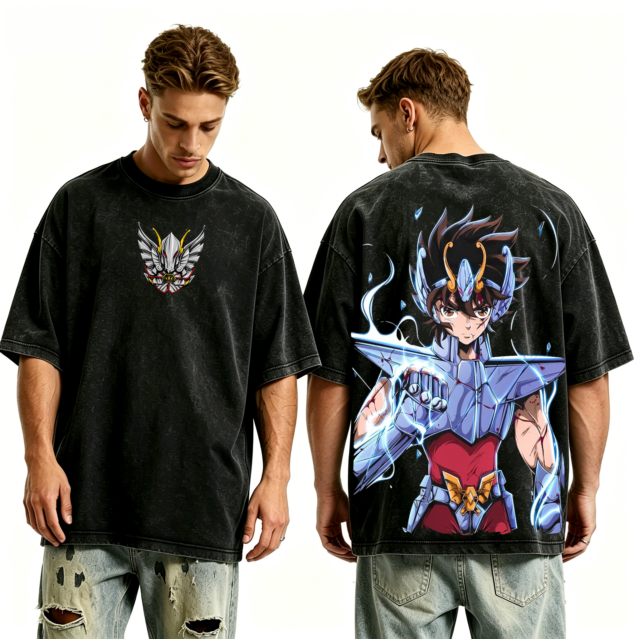 Saint Seiya  Anime Unisex Washed T-Shirt