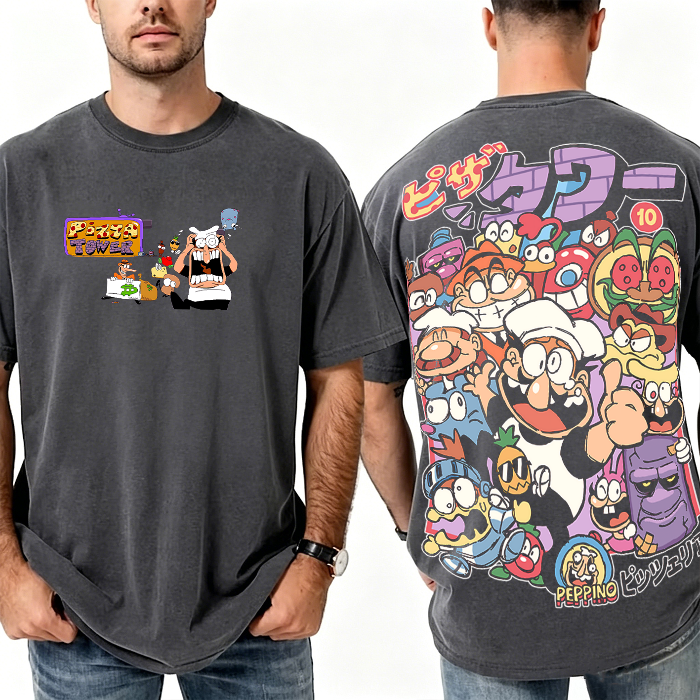 Pizza Tower indie game washed Unisex Washed T-Shirt
