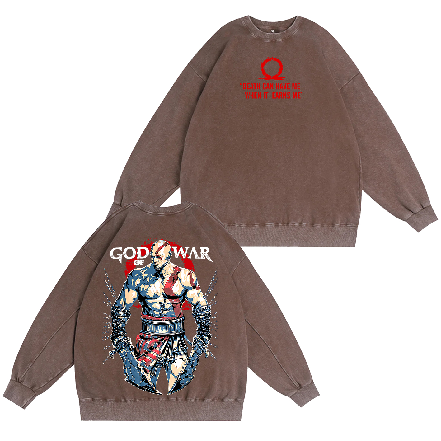 Kratos God of War Washed T-shirt/Crewneck/Hoodie