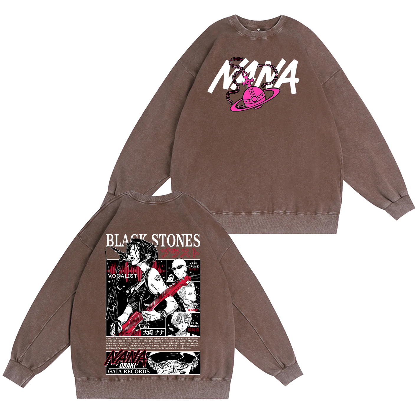 Black Stones Nana Washed T-shirt/Crewneck/Hoodie