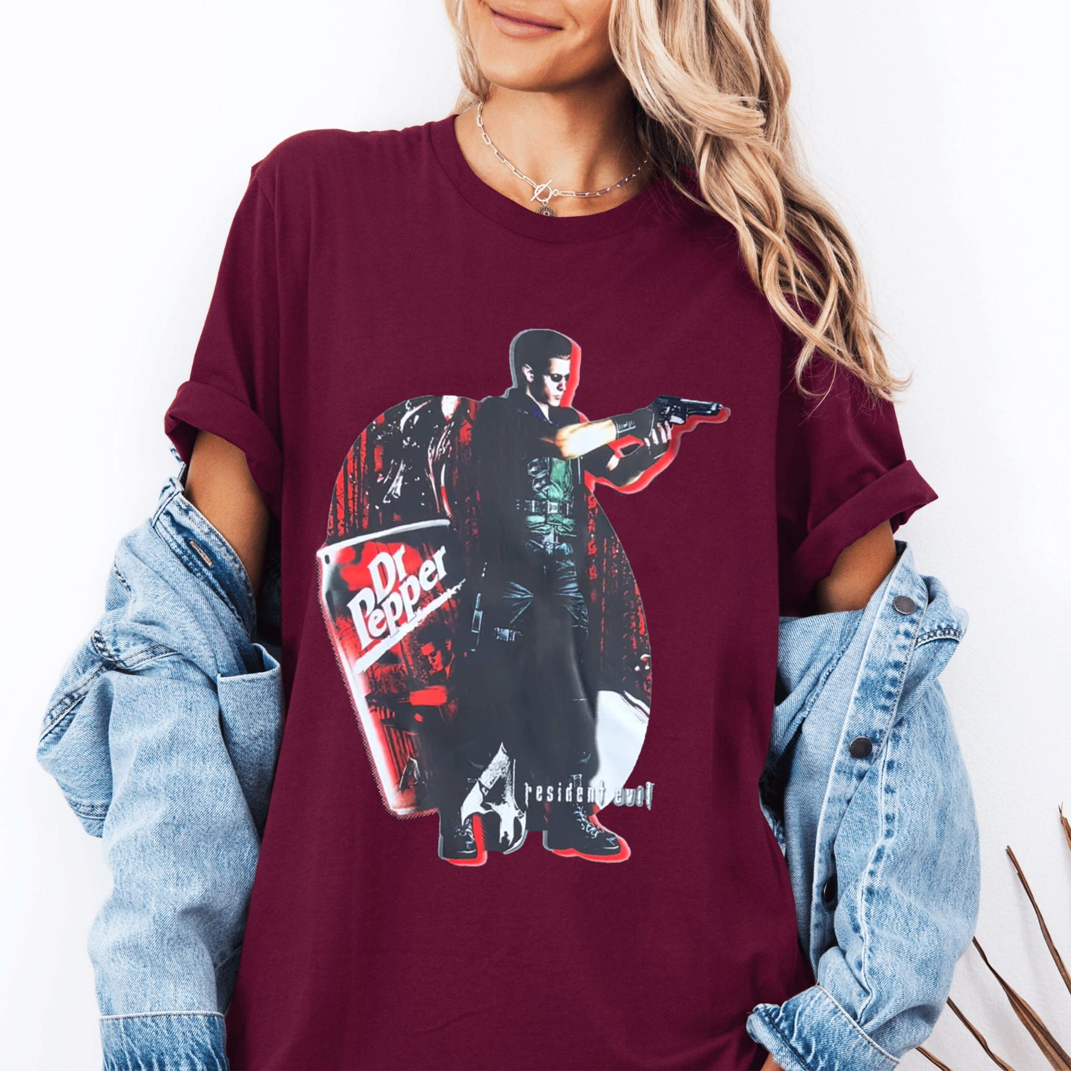 Dr Pepper Albert wesker Resident Evil Vintage  Unisex T-shirt/Crewneck/Hoodie