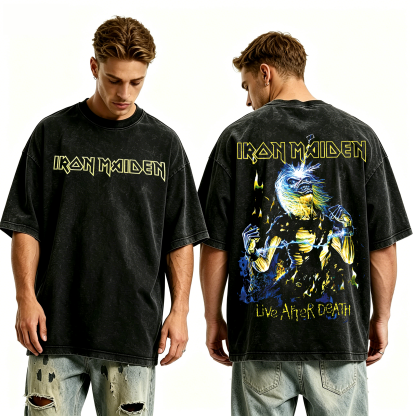 Iron Maiden LIVE After Death Unisex Washed T-Shirt