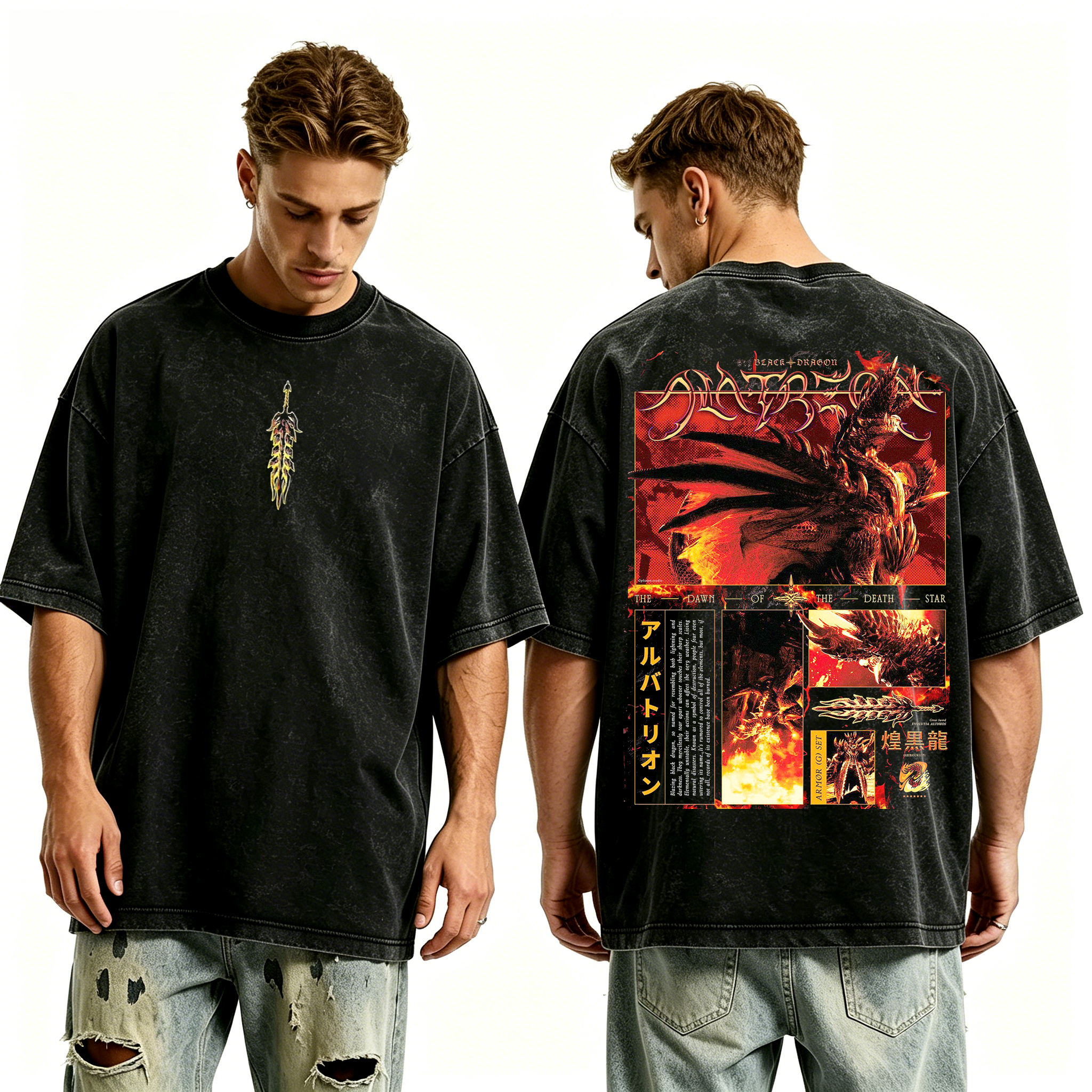Alatreon,Monster Hunter Unisex Washed T-Shirt