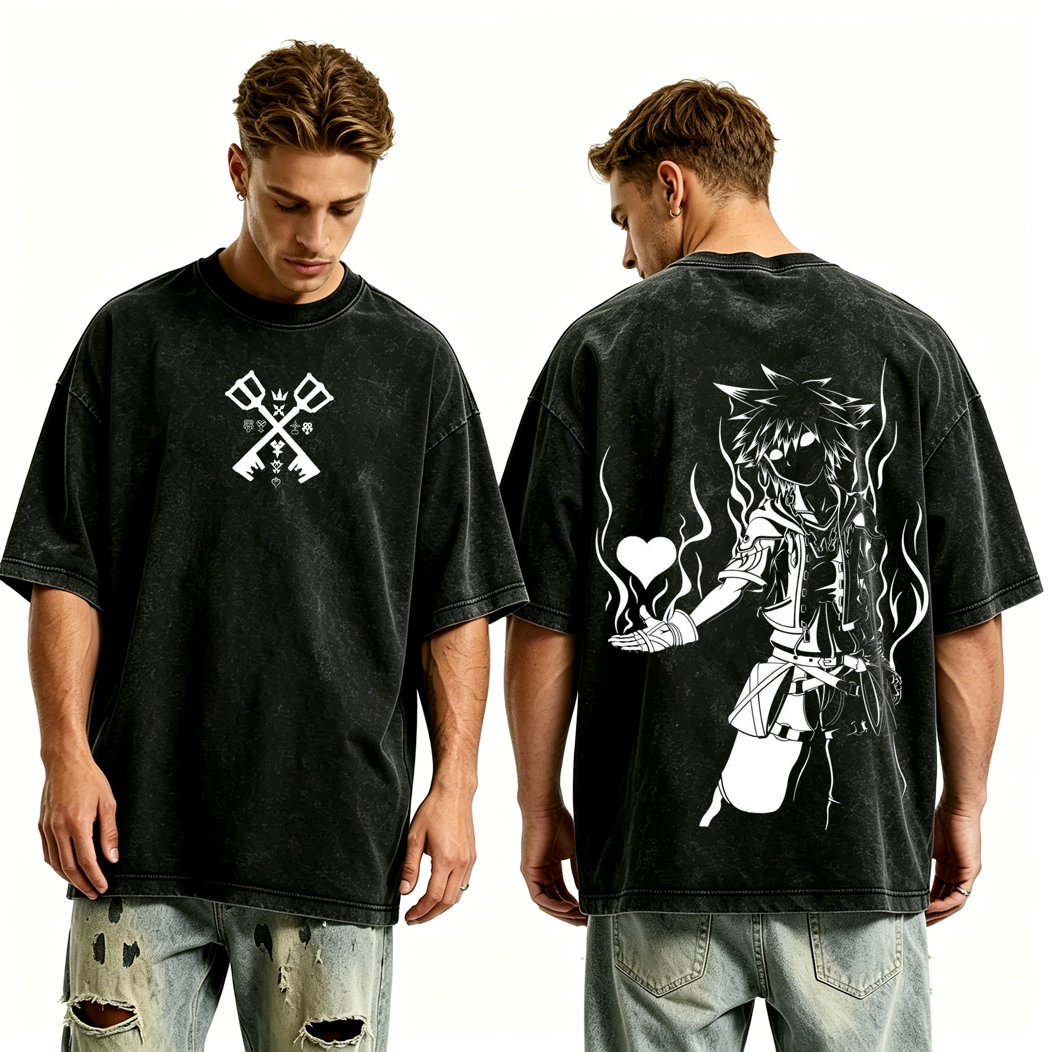 Kingdom Hearts Unisex Washed T-Shirt