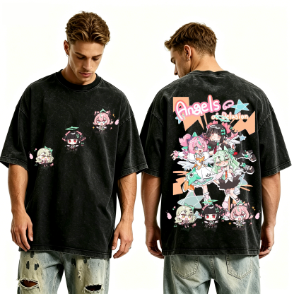 Zenless Zone Zero-Three Angels Unisex Washed T-Shirt