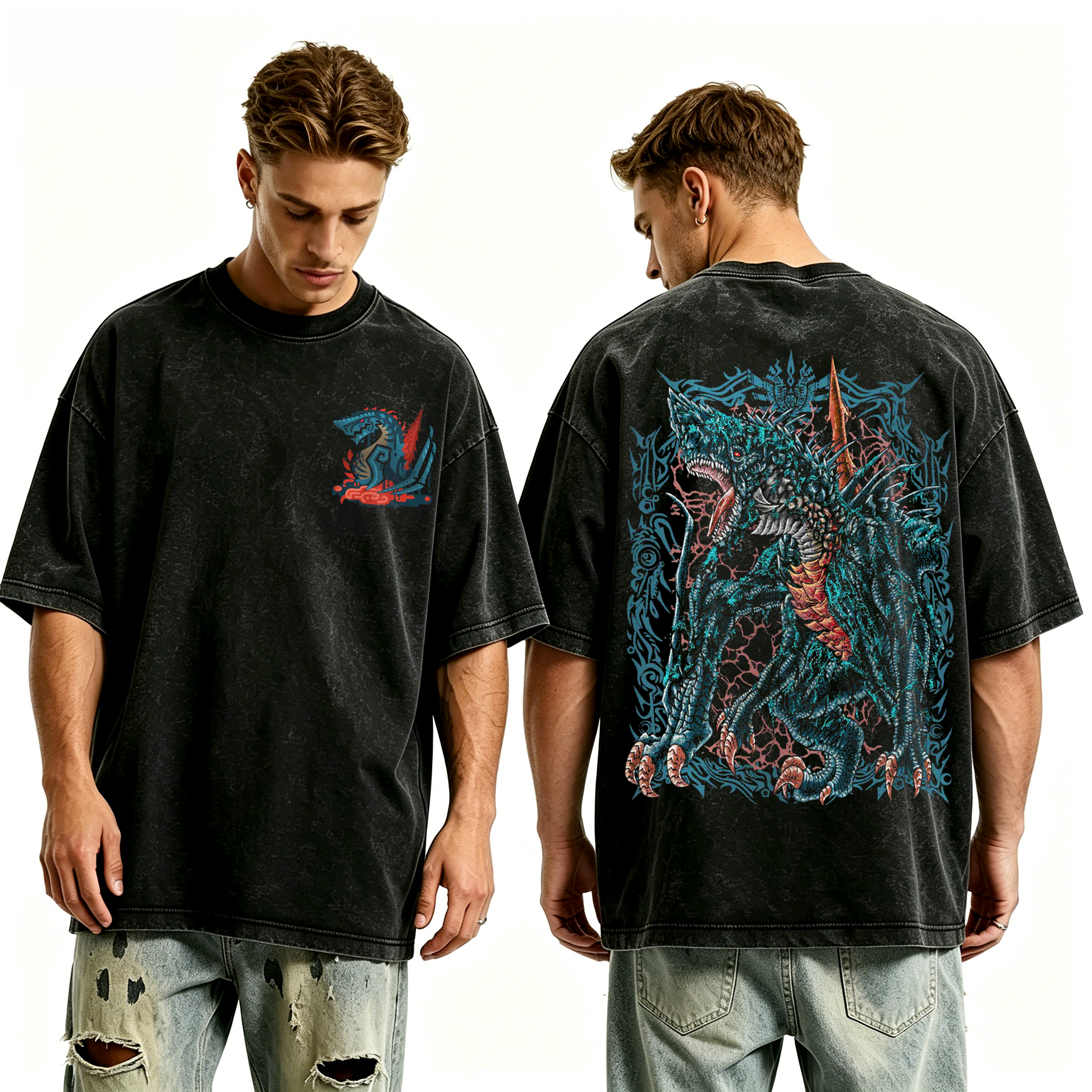 Gogmazios the Tar Dragon  Unisex Washed T-Shirt