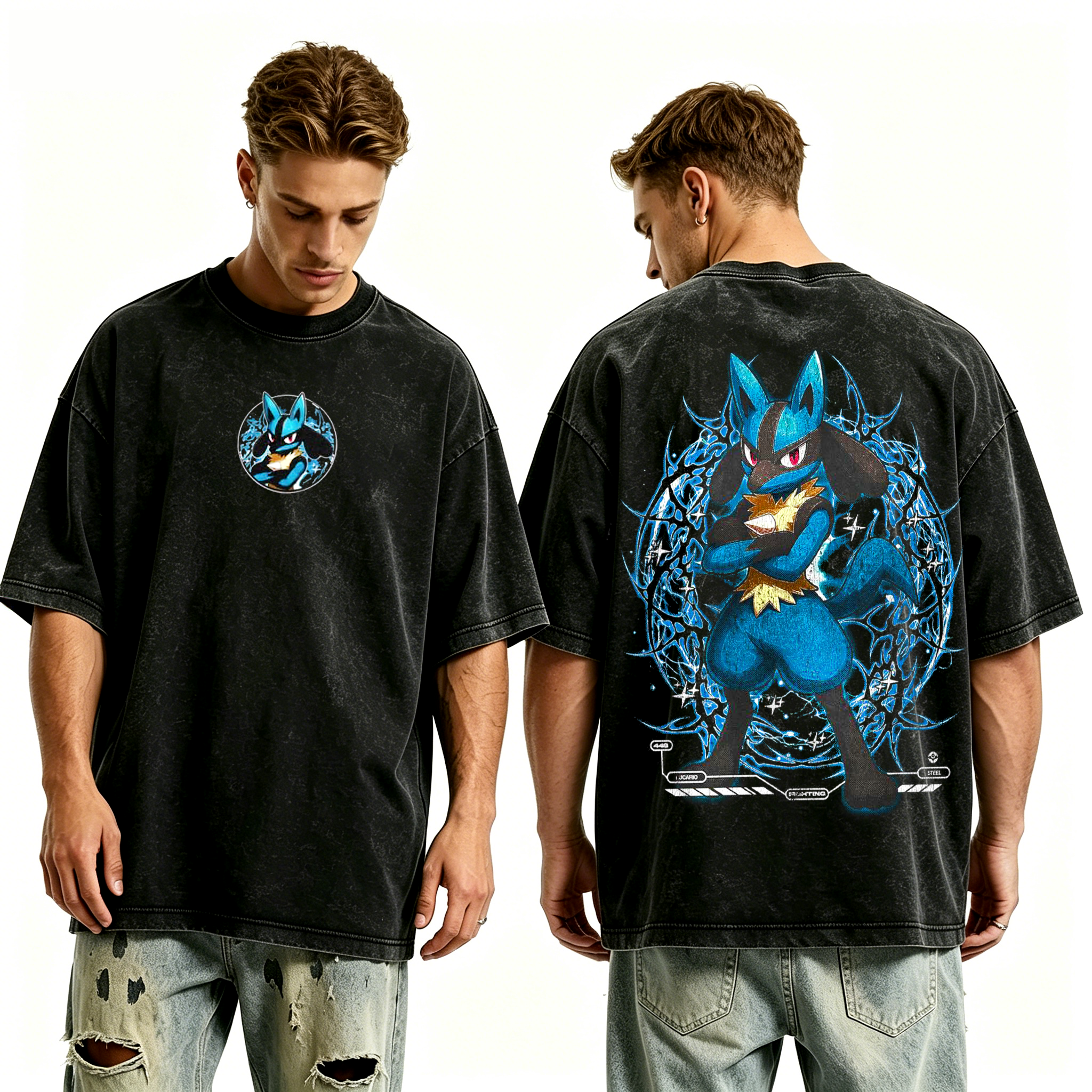 Pokemon anime Unisex Washed T-Shirt