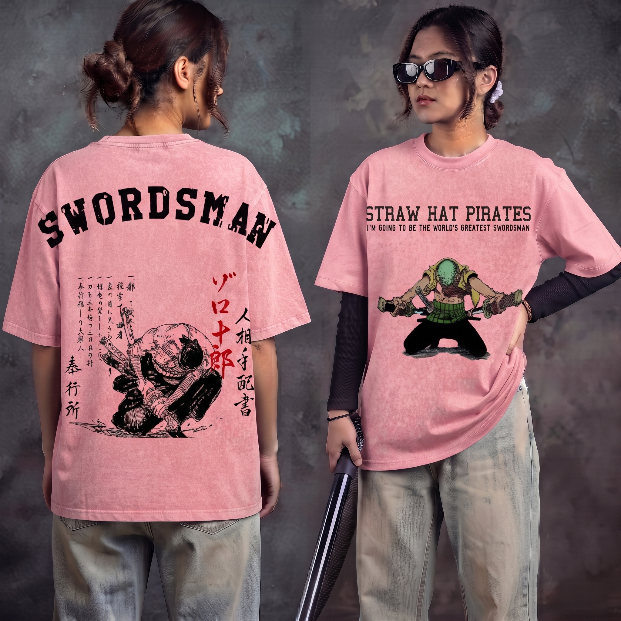 One Piece Zoro Unisex Washed T-Shirt