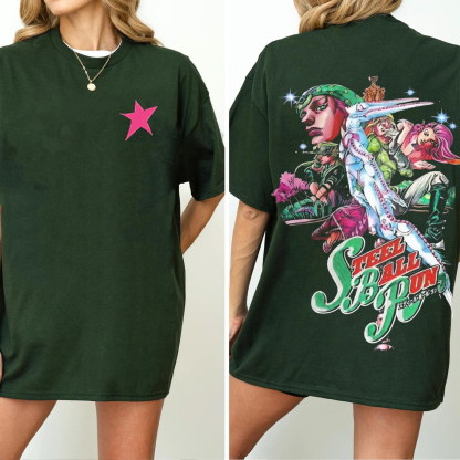 Jolo Steel Ball Run  Unisex Washed T-Shirt