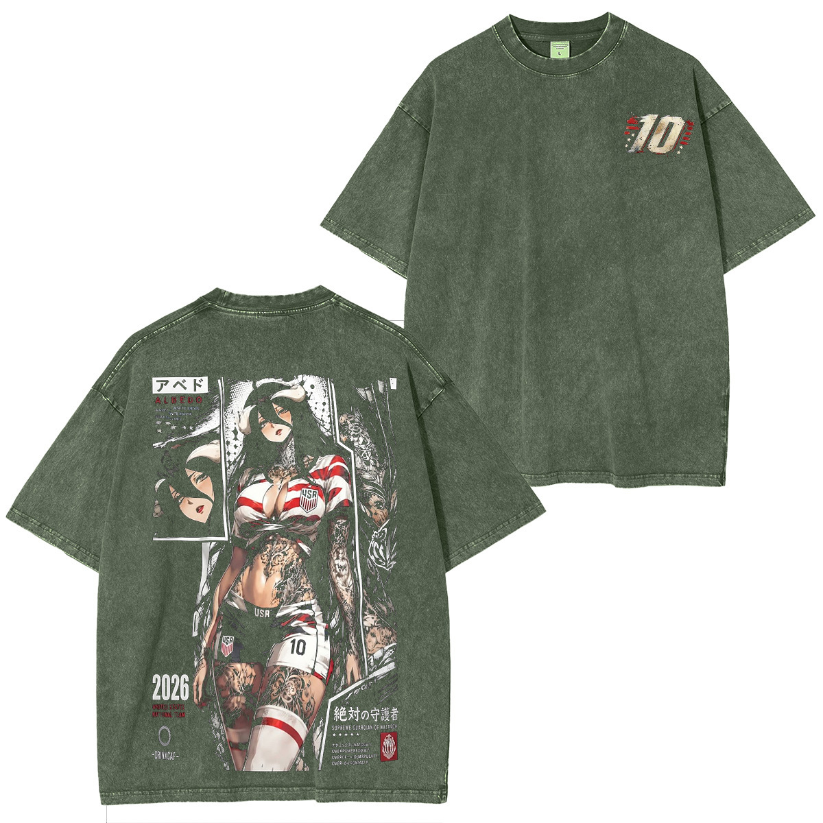 Albedo Overlord Vintage Unisex Washed T-Shirt