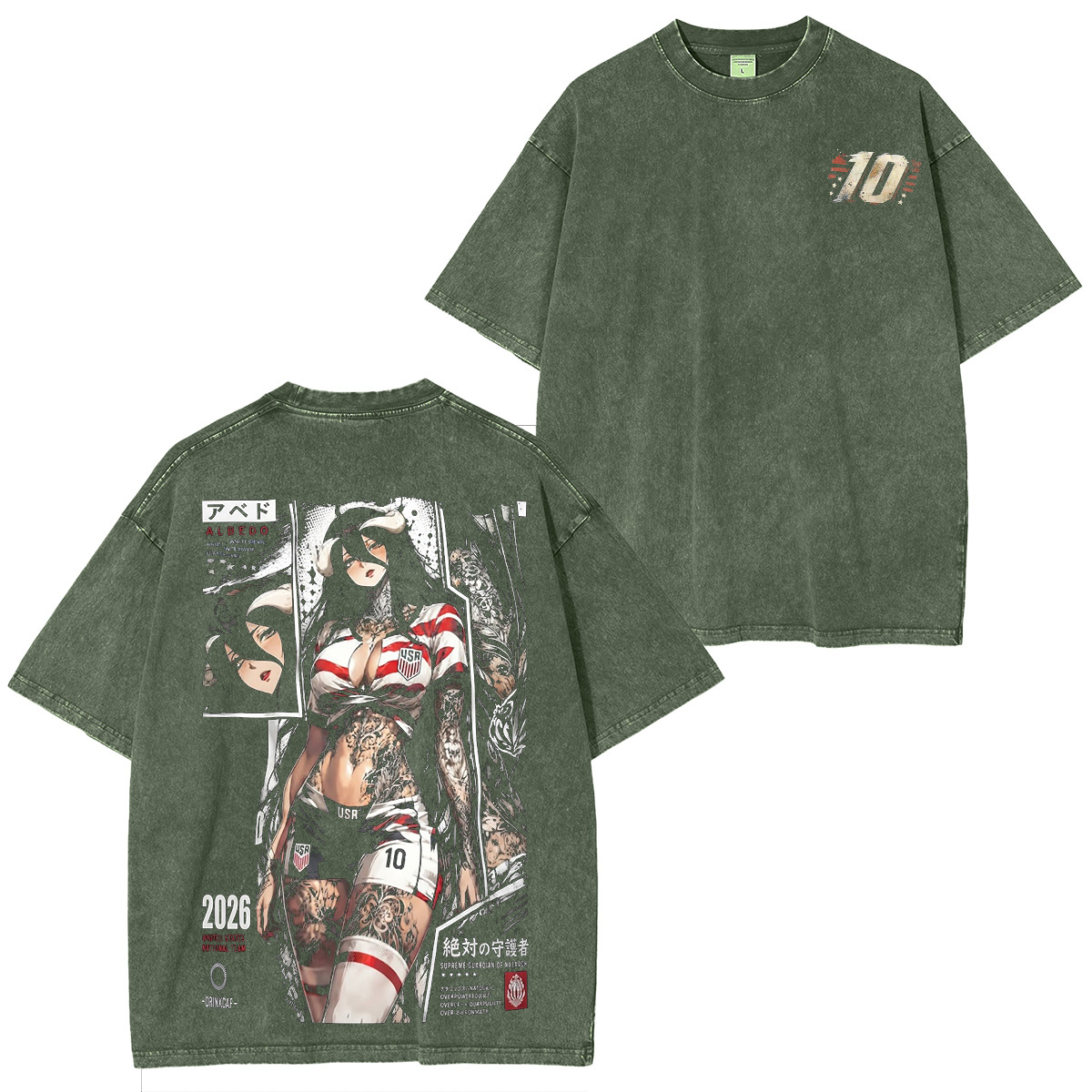 Albedo Overlord Vintage Unisex Washed T-Shirt
