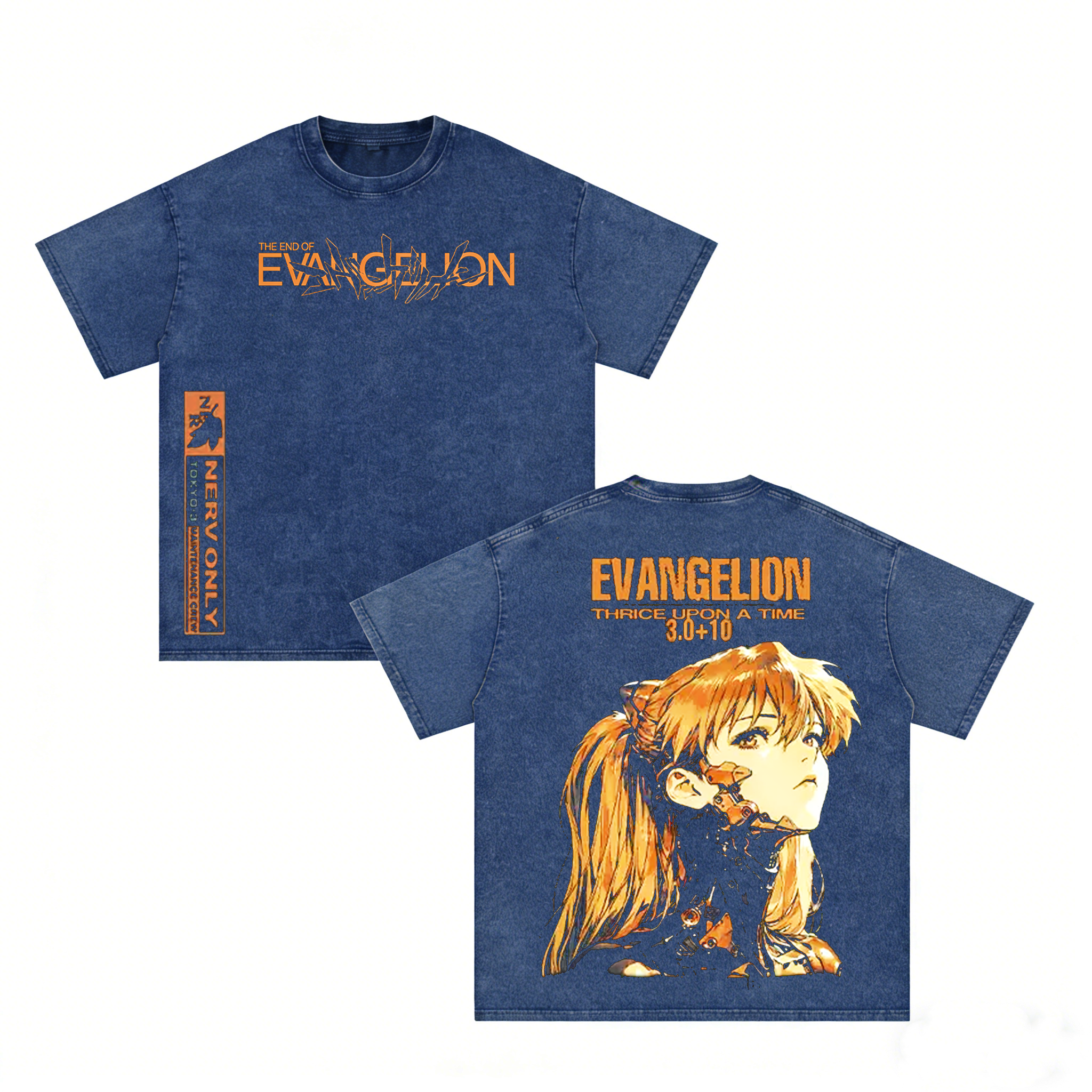 Asuka,Neon Genesis Evangelion Anime  Unisex Washed T-Shirt