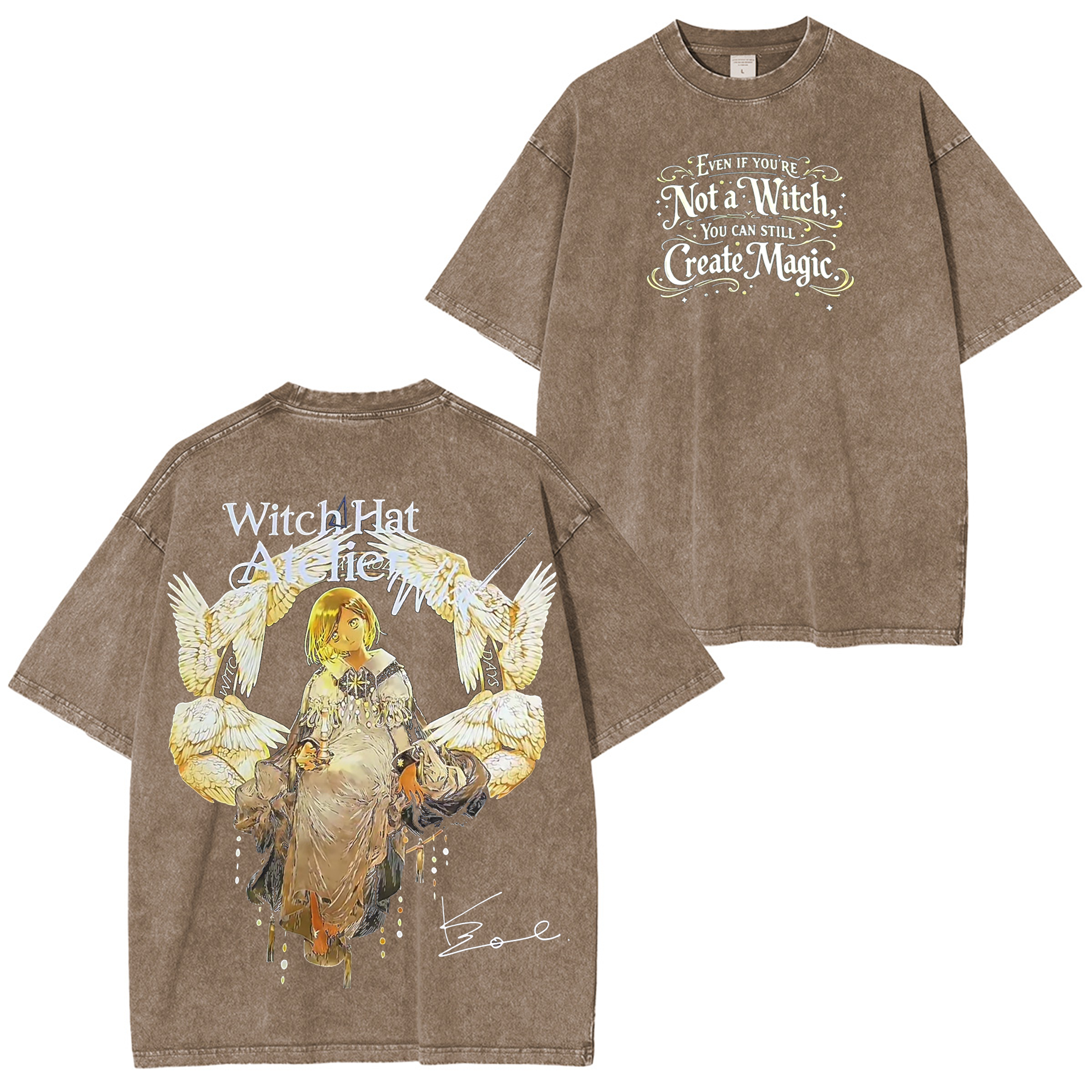 Witch Hat Atelier Anime Unisex Washed T-Shirt