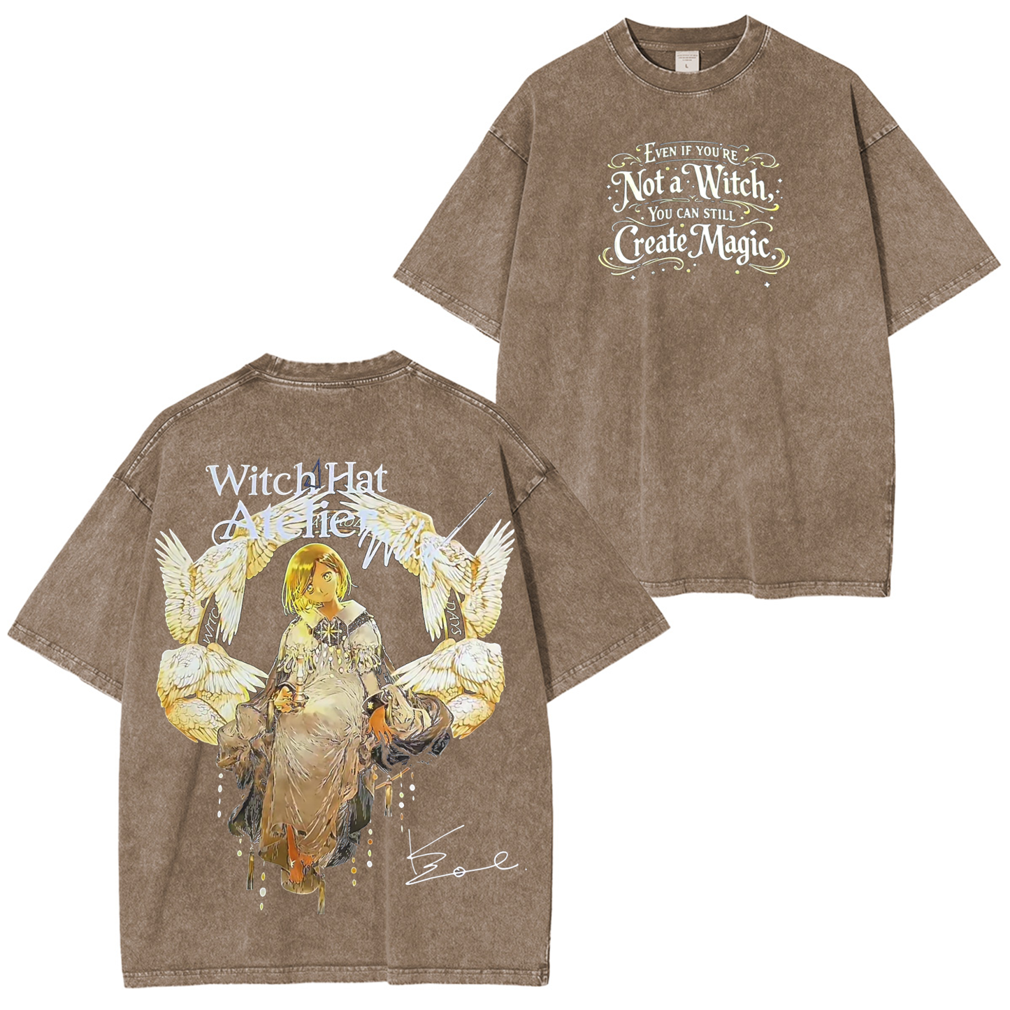 Witch Hat Atelier Anime Unisex Washed T-Shirt