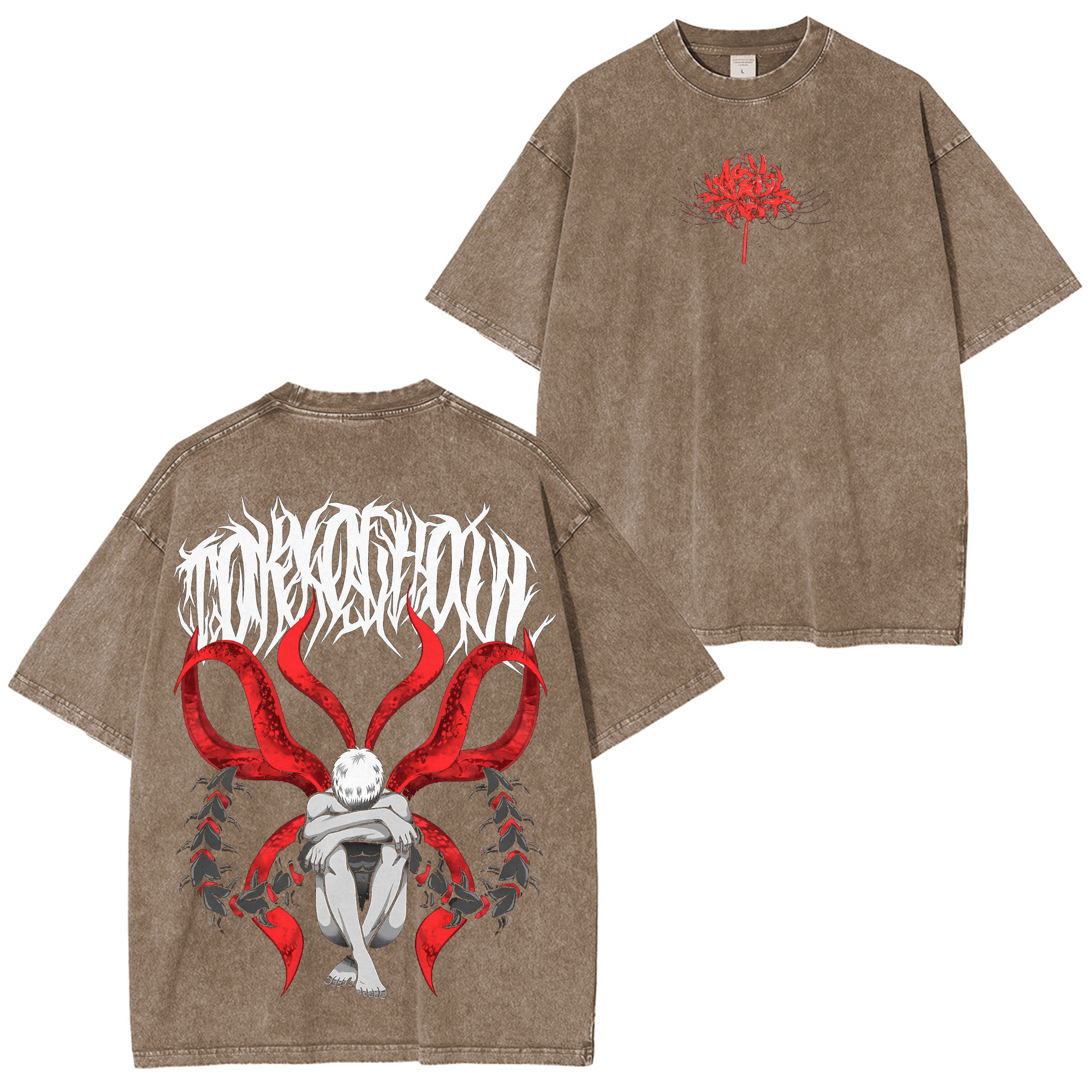 Tokyo Ghoul Anime Unisex Washed T-Shirt
