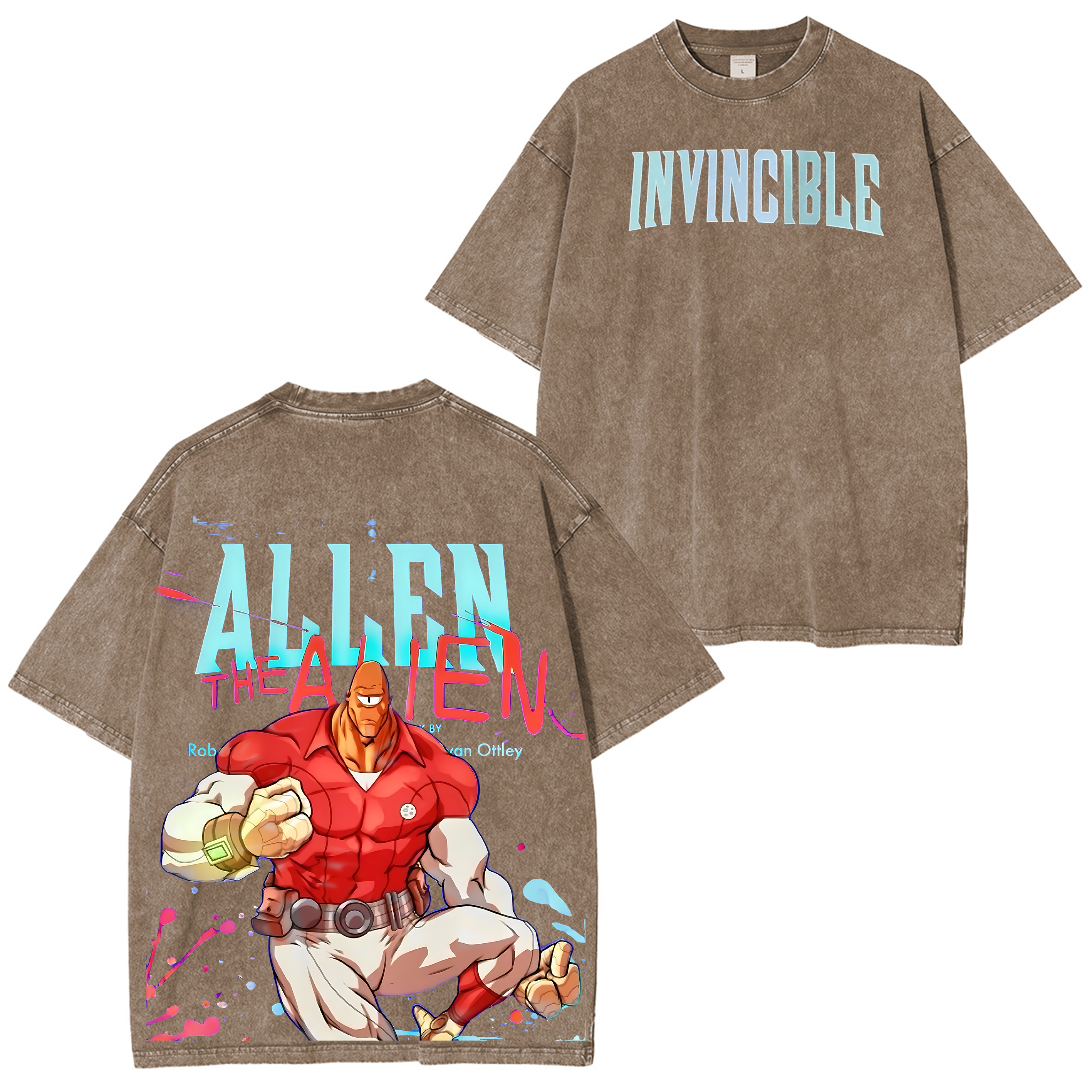 Allen the Alien-Invincible Series Unisex Washed T-Shirt