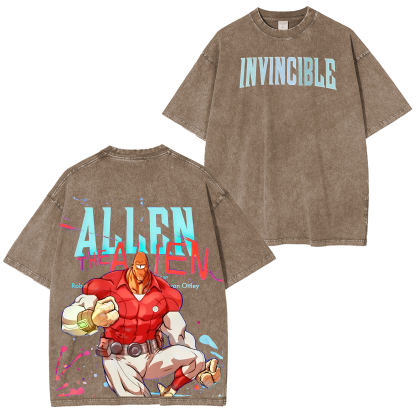 Allen the Alien-Invincible Series Unisex Washed T-Shirt