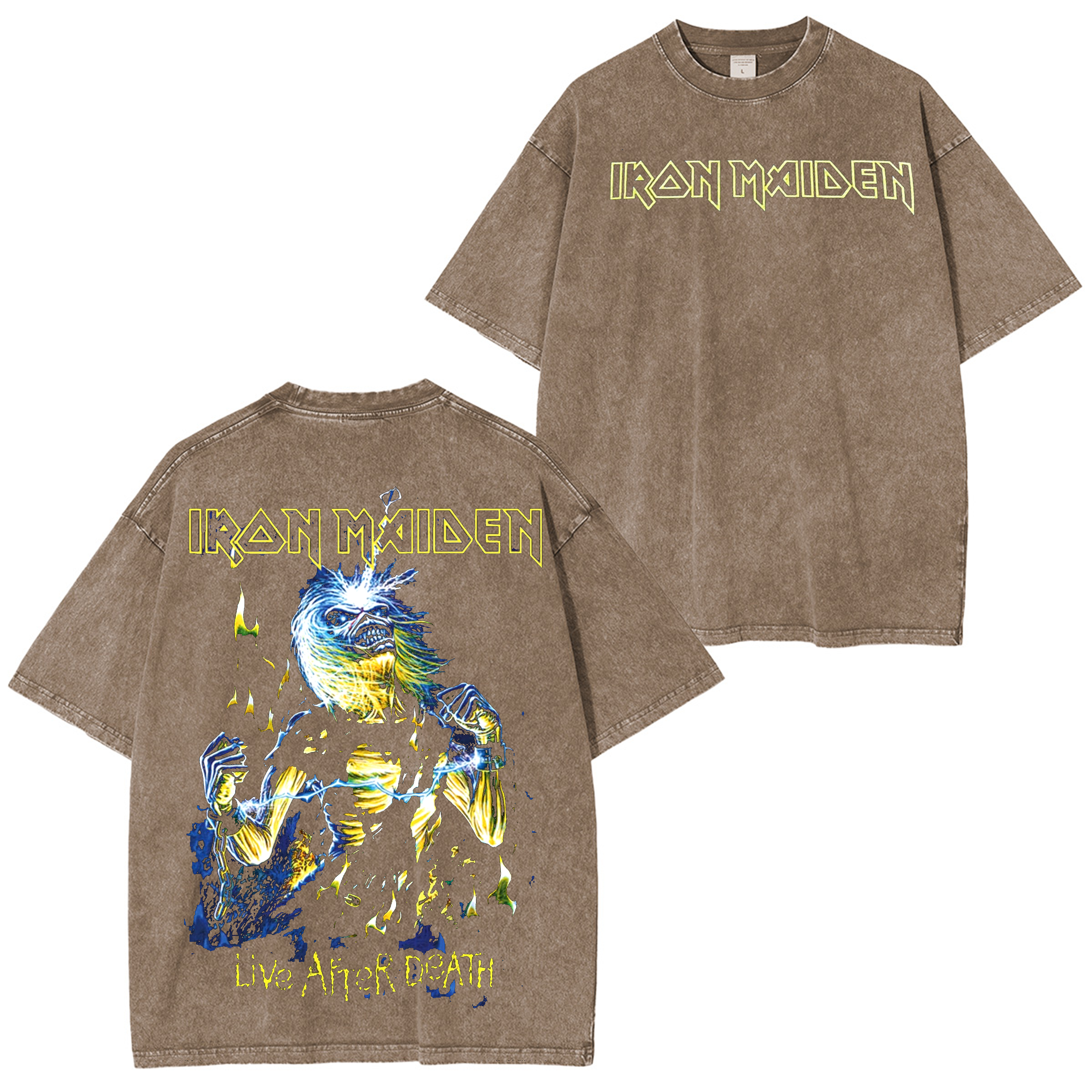 Iron Maiden LIVE After Death Unisex Washed T-Shirt
