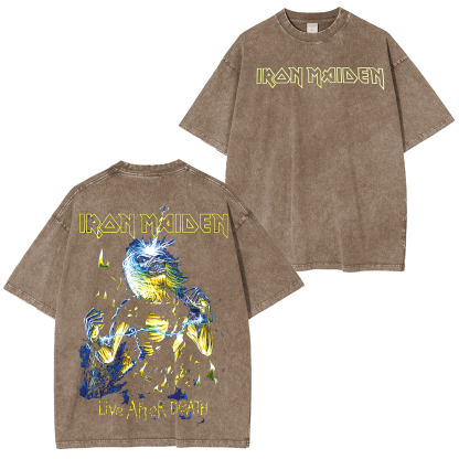 Iron Maiden LIVE After Death Unisex Washed T-Shirt