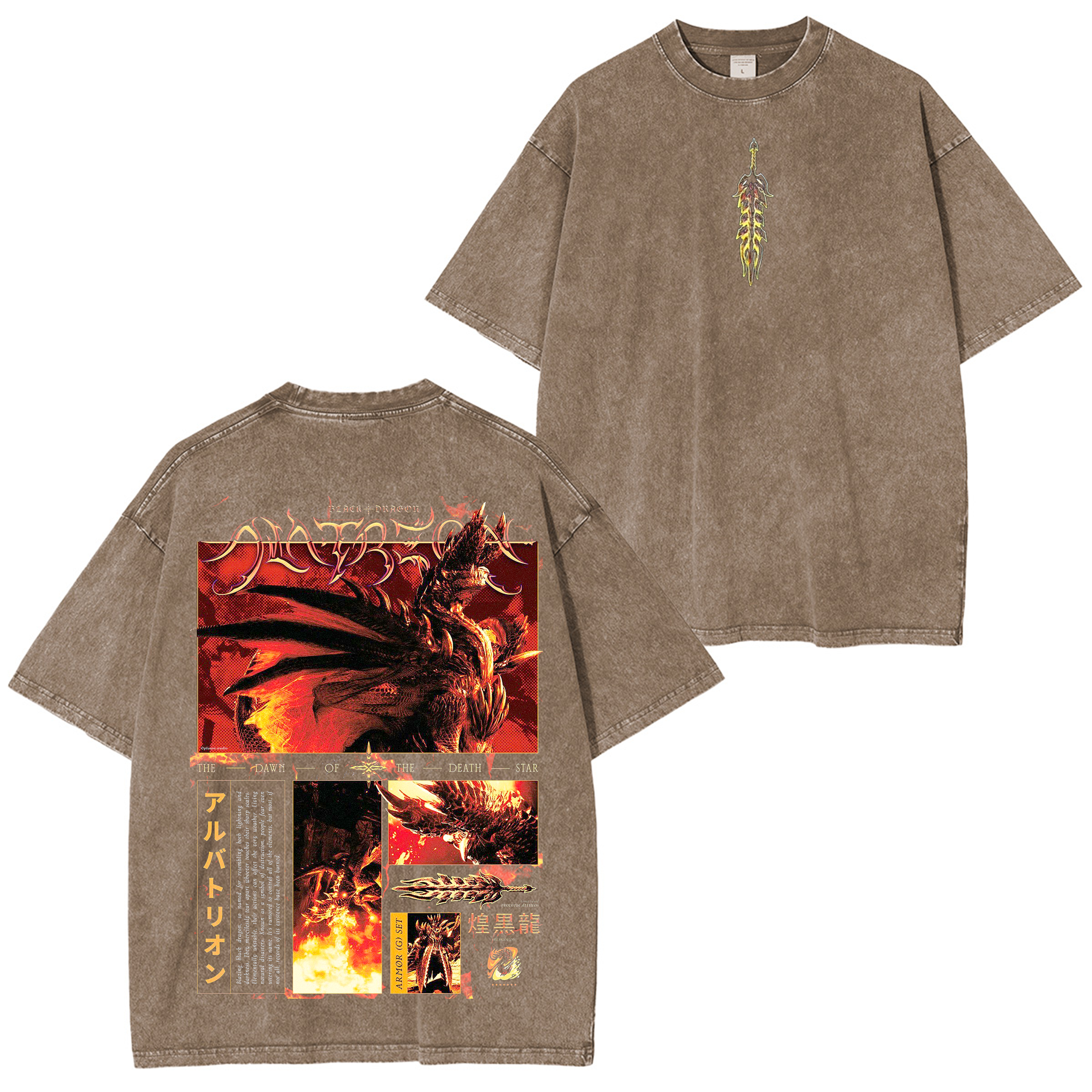 Alatreon,Monster Hunter Unisex Washed T-Shirt