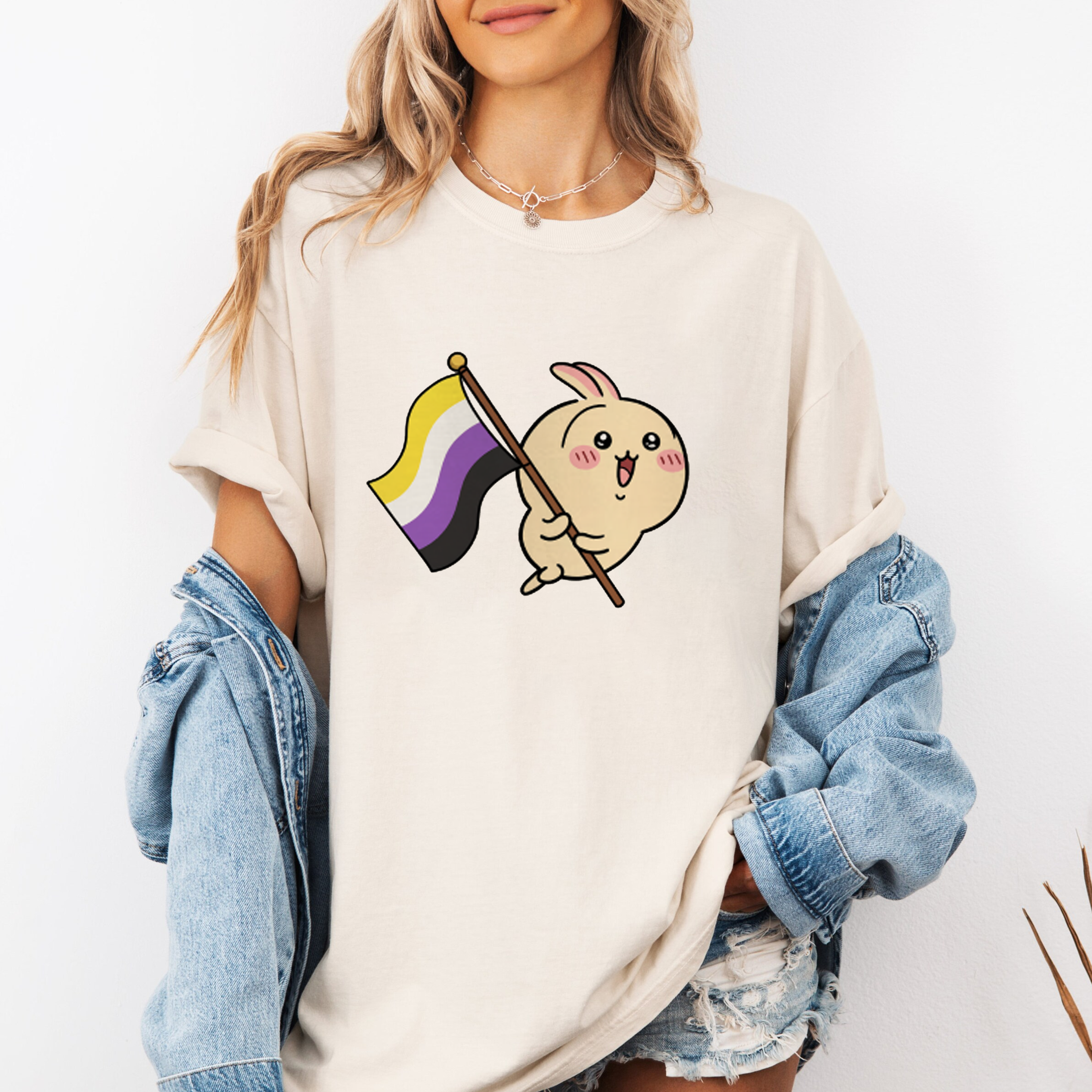 Cute Chiikawa Pride Flags AnimeOversize Unisex Shirts/Crewneck/Hoodie