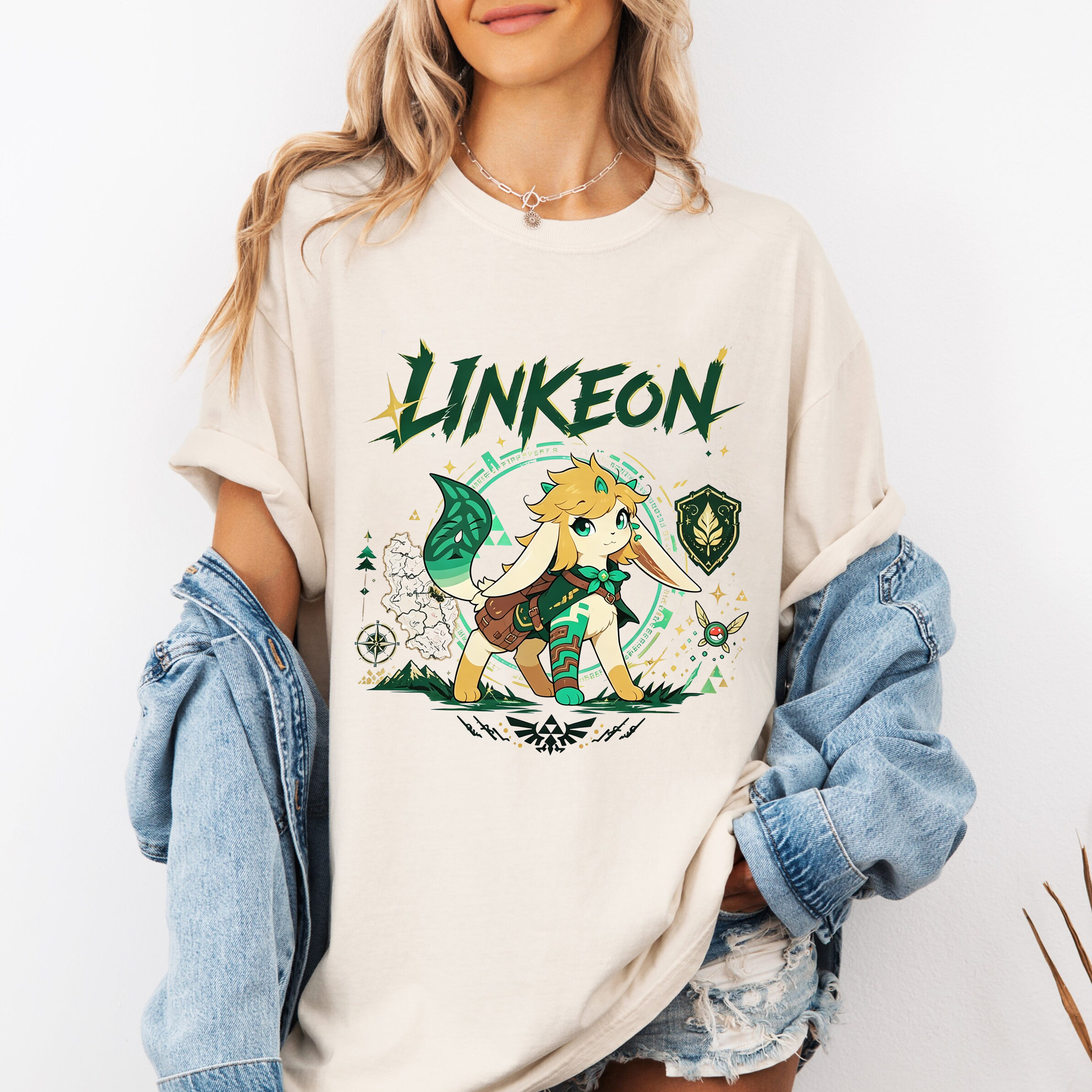 Leafeon x Link Graphic Oversize Unisex Shirts/Crewneck/Hoodie